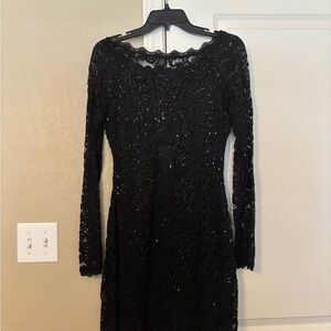 Sequin Hearts Black Long Sleeve Dress